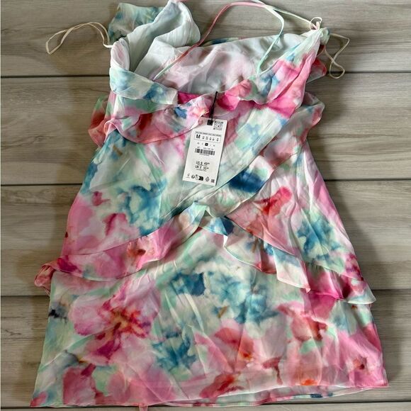 ZARA Ruffled Mini Dress Medium NWT IN PACKAGE - Picture 6 of 8